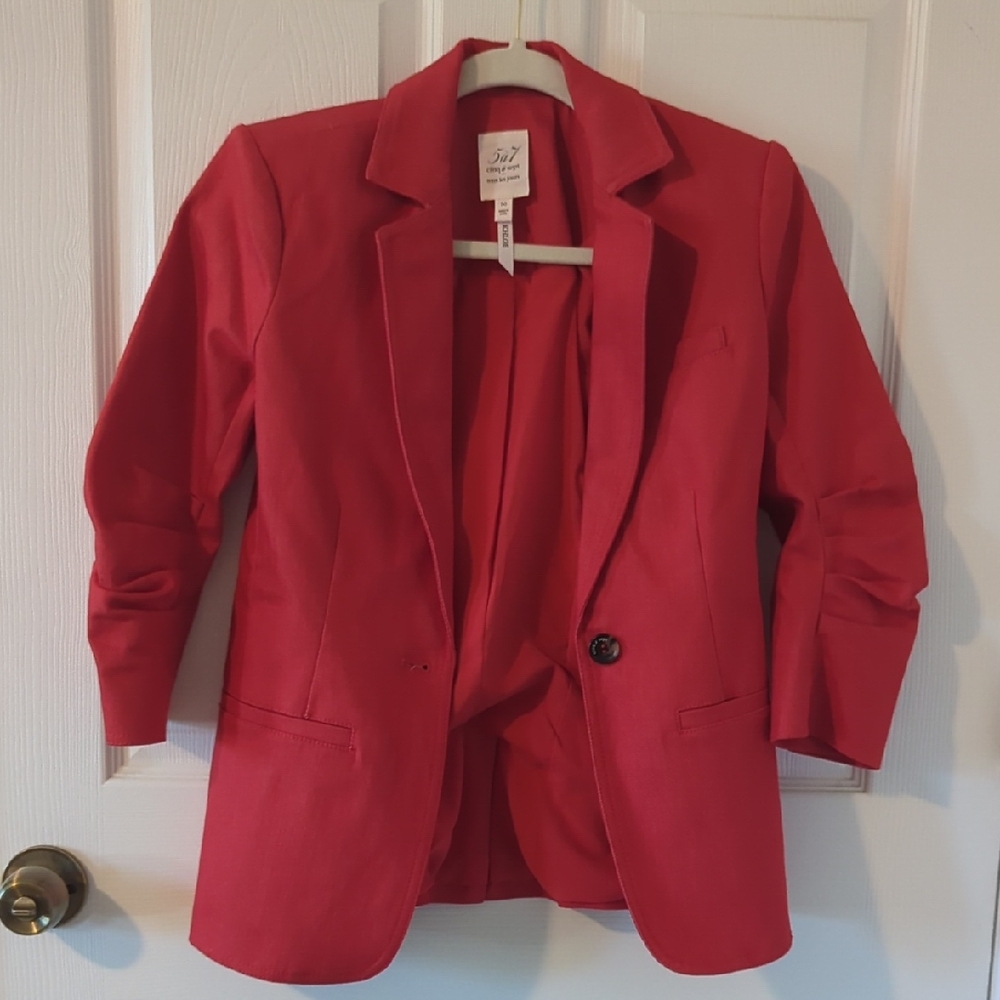 Cinq A Sept Khloe Red Denim Jacket